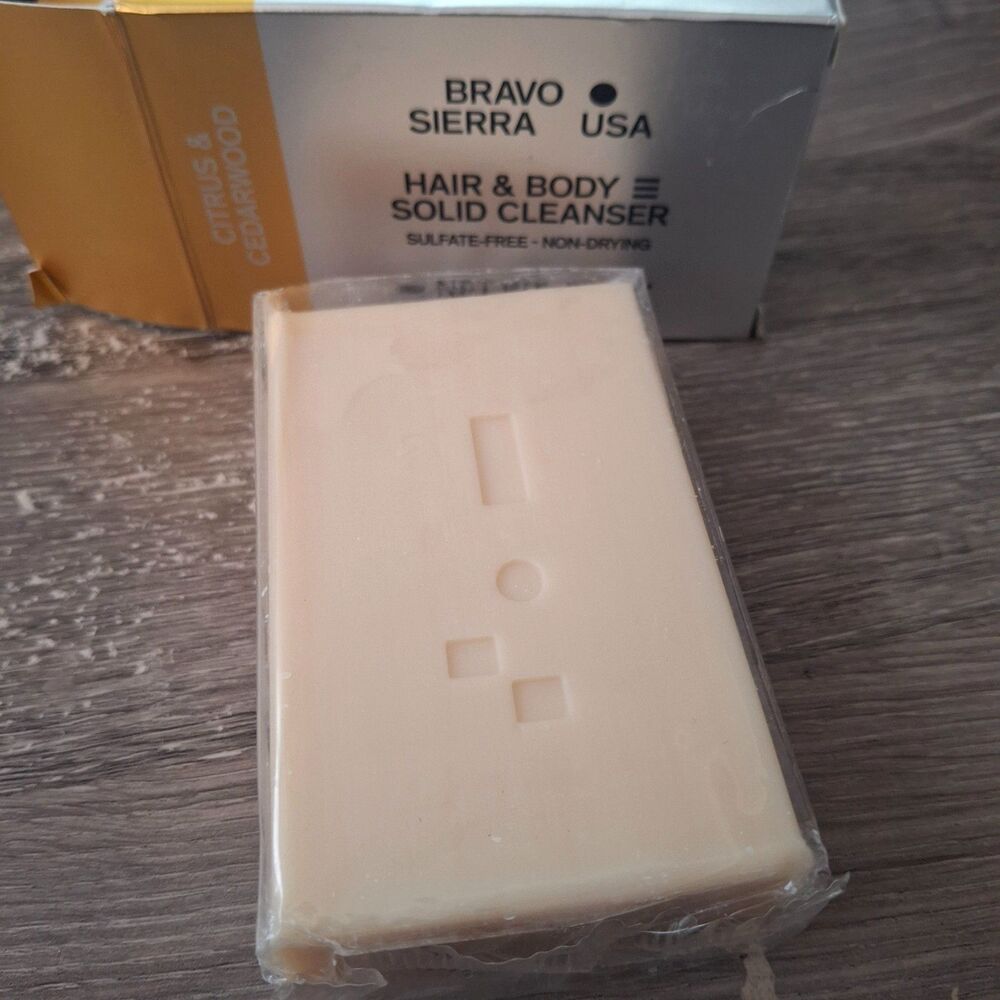 Bravo Sierra Solid Cleanser Bar Soap Citrus & Cedarwood 7 oz NEW
